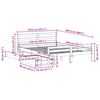 vidaXL Sängram utan madrass 150x200 cm massiv furu