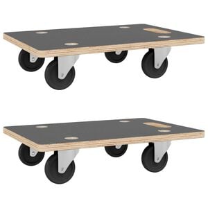 vidaXL Transportplattor 2 st rektangul&auml;r 80x55x11,5 cm 250 kg