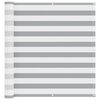 vidaXL Balkong Sk&auml;rm Ljusgr&aring; och vit. 120 x 600 cm