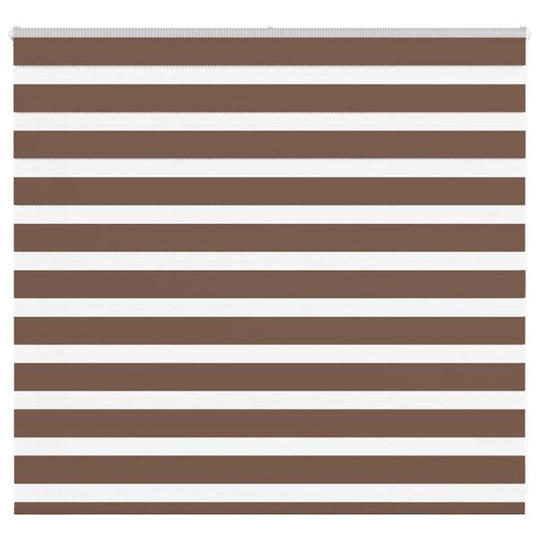 vidaXL Rullgardin zebra brun 165x100 cm tyg bredd 160,9 cm polyester