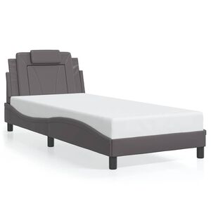 vidaXL Bed Frame "Viana" without Mattress Grey 80x200 cm Faux Leather