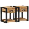 vidaXL S&auml;ngbord 2 st 40x40x50 cm massivt grovt tr&auml; mango