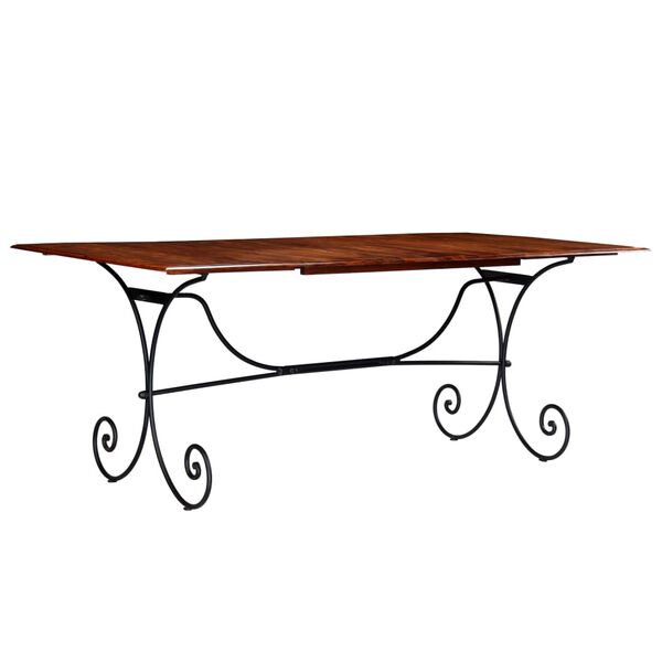 vidaXL Matbord massivt tr&auml; med honungsfinish 200x100x76 cm