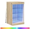vidaXL Sk&auml;nk med LED-belysning sonoma-ek 41x37x67 cm