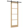 vidaXL Skjutd&ouml;rr ORKDAL Naturf&auml;rg 78 x 232 cm Massivt talltr&auml; och glas