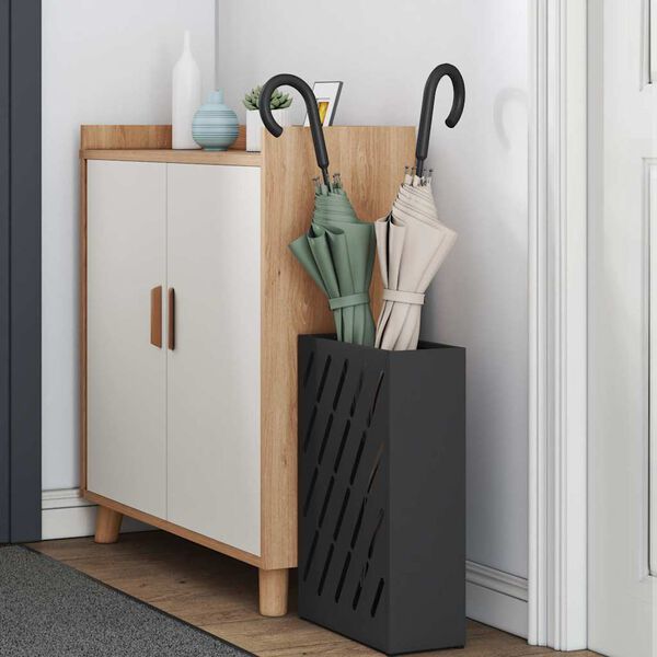 vidaXL Förvaringskrok & Ställ med lagring Svart 28 x 12 x 41 cm Stål