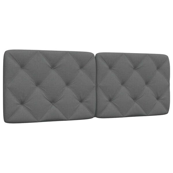 vidaXL Headboard Cushion Dark Grey 120 cm Fabric