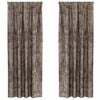 vidaXL Sammetsgardiner 2 st Cappuccino 245 x 140 cm Sammet