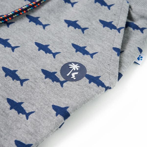 Barnshorts med snöre blandad ljusgrå melange 128