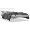 vidaXL S&auml;ngram med huvudgavel metall vit 140x190 cm