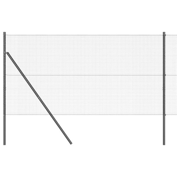 vidaXL St&auml;ngselstolpe Gr&aring; 50 x 1 m (19 x 19 mm n&auml;t) St&aring;l och PVC
