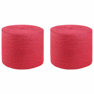vidaXL 2 st 2 mm R&ouml;d 100% Tossa jute