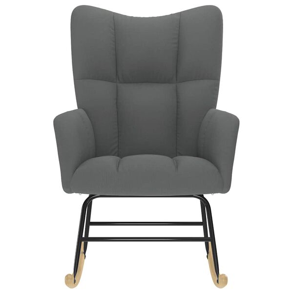 vidaXL Gungstol mörkgrå tyg