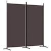 vidaXL Rumsavdelare 2 paneler brun 175x180 cm tyg