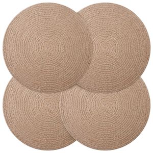 vidaXL Jute Placemats 4 st Naturlig 100% Tossa Jute