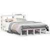 vidaXL S&auml;ngram utan madrass vit 135x190 cm massiv furu