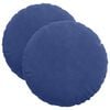 vidaXL Sittkuddar 2 pcs Polisbl&aring; &Oslash; 40 x 13 cm Sammet