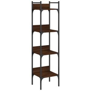 vidaXL Bokhylla 4 hyllplan brun ek 35x30x138,5 cm konstruerat tr&auml;