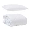 vidaXL Sommar Duvet med kudde 2 pcs Vit Mikrofiber