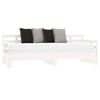 vidaXL Bäddsoffa vit massiv furu 2x(80x200) cm