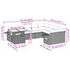 vidaXL Soffgrupp för trädgård med dynor 10 delar beige konstrotting