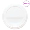 vidaXL lock f&ouml;r kaffekoppar av papper &Oslash;80 mm 8oz 1000 st vit plast