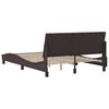 vidaXL Bed Frame without Mattress "Hanko" Dark Brown 120x200 cm Fabric