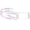 vidaXL S&auml;ngram utan madrass r&ouml;kf&auml;rgad ek 100x200 cm konstruerad tr&auml;