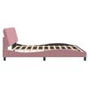 vidaXL Bed Frame without Mattress Pink 200x200 cm Velvet
