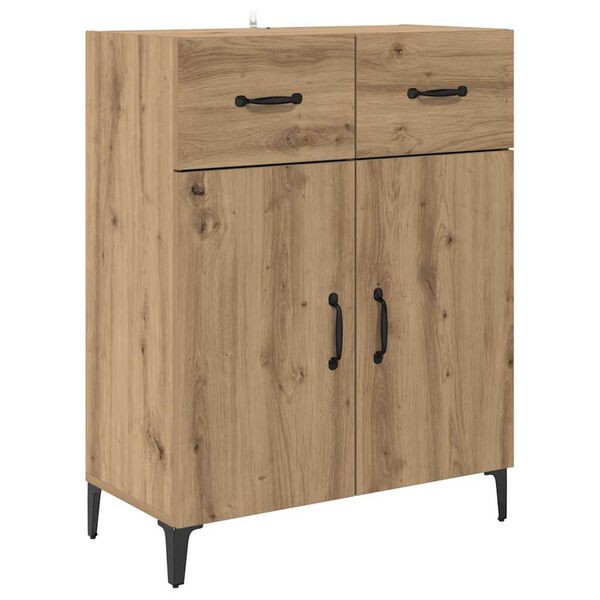 vidaXL Sideboard med l&aring;da Artisan Ek 69,5 x 34 x 90 cm Konstruerat tr&auml;