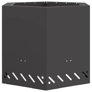 vidaXL R&ouml;kl&ouml;s eldstad Svart 58 x 58 x 51 cm St&aring;l