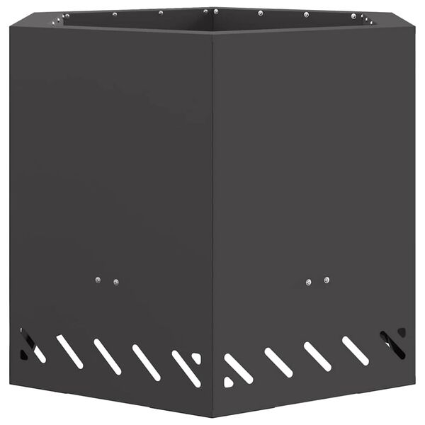 vidaXL R&ouml;kl&ouml;s eldstad Svart 58 x 58 x 51 cm St&aring;l