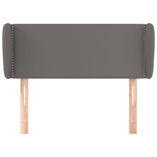 vidaXL S&auml;nggavel med kanter gr&aring; 83x23x78/88 cm konstl&auml;der