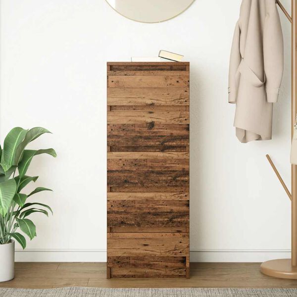 vidaXL Sk&auml;nk med l&aring;dor gammalt tr&auml; 37,5x35x99 cm konstruerat tr&auml;