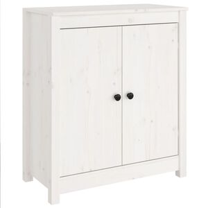 vidaXL Sk&auml;nk vit 70x35x80 cm massiv furu