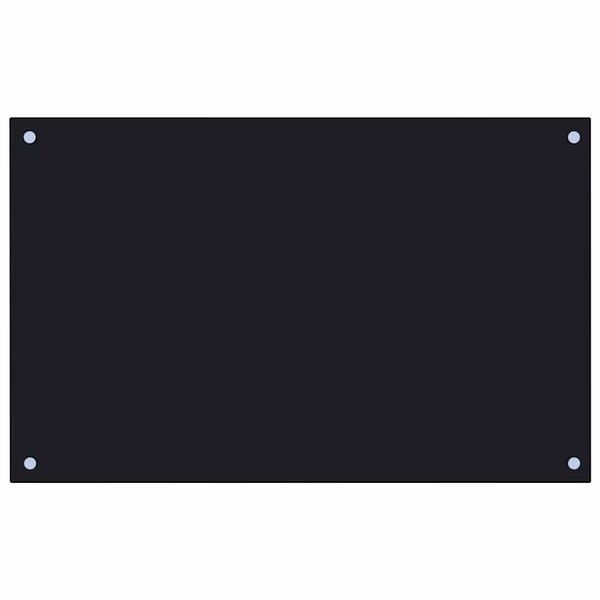 vidaXL Stänkskydd 2 st svart 80x50 cm härdat glas