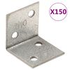 vidaXL Vinkel 150 st 2 mm 30x25x30 mm galvaniserat st&aring;l