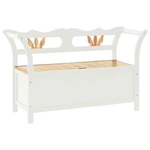 vidaXL Tr&auml;dg&aring;rdsb&auml;nk vit 107x45x75,5 cm massivt grantr&auml;
