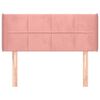 vidaXL S&auml;nggavel med kanter rosa 93x16x78/88 cm sammet