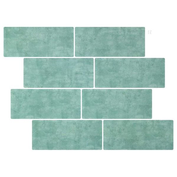 vidaXL Subwaytile 20 pcs Gr&aring;gr&ouml;n 29.4 x 21.4 cm Polyuretan och PET