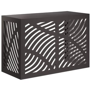 vidaXL T&auml;ckning f&ouml;r Luftkonditionering Svart 90 x 40 x 60 cm St&aring;l