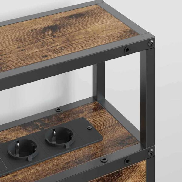 vidaXL F&ouml;rvaringshuvudgavel R&ouml;kf&auml;rgad ek 160 cm Konstruerat tr&auml;