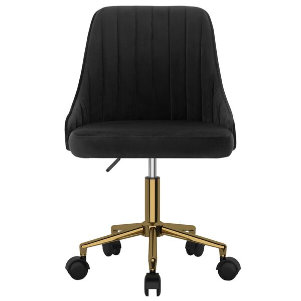 vidaXL Snurrbara matstolar 4 st svart sammet