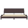 vidaXL Bed Frame without Mattress "Hanko" Dark Brown 200x200cm Fabric
