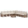 vidaXL Tr&auml;dg&aring;rdsoffset 10 pcs Beige konstrotting