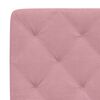 vidaXL Bed Frame with LED without Mattress Pink 90x200 cm Velvet