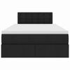 vidaXL F&ouml;rvaringss&auml;ng med LED med madrass Svart 120 x 200 cm tyg