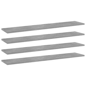 vidaXL Hyllplan 4 st betonggr&aring; 100x20x1,5 cm konstruerat tr&auml;