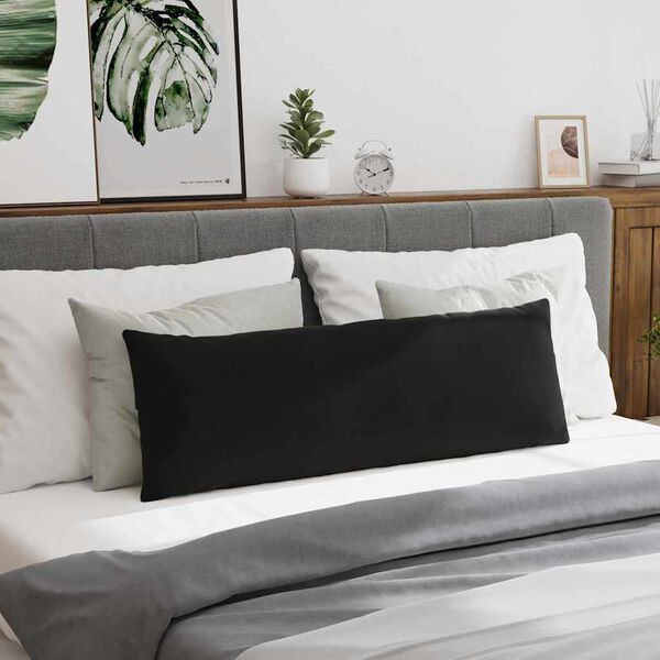 vidaXL Sofakuddar 2 pcs Svart 120 x 40 cm Kordread tyg