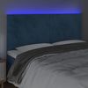 vidaXL S&auml;nggavel LED m&ouml;rkbl&aring; 180x5x118/128 cm sammet